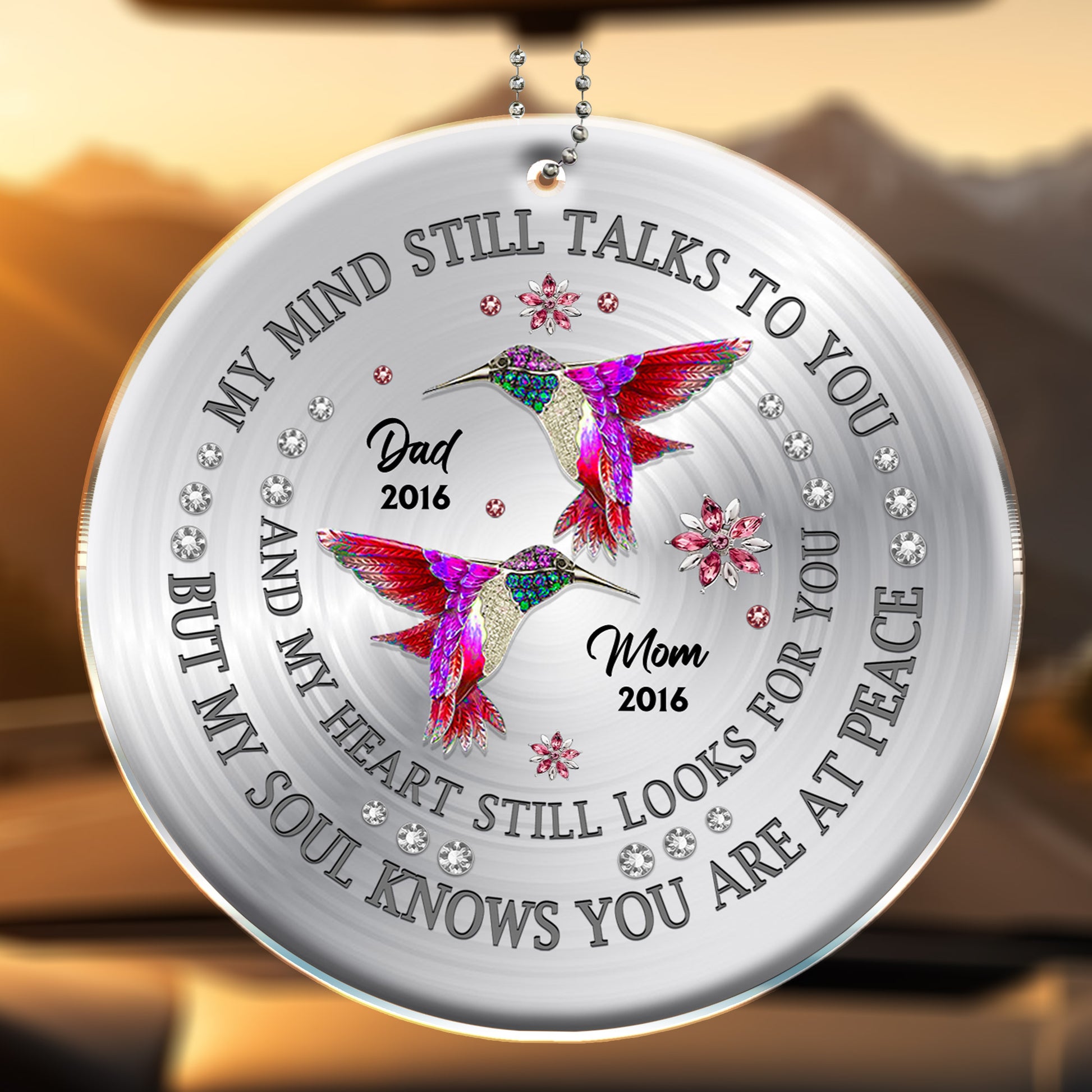 My Mind Still Talks to You, Heart Searches for Peace Ornament