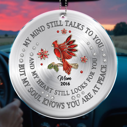 My Mind Still Talks to You, Cardinals and Flowers Memorial Ornament