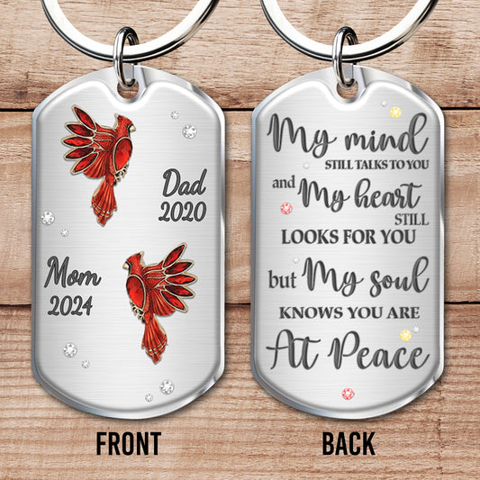 Red Cardinal Memorial Custom Keychain