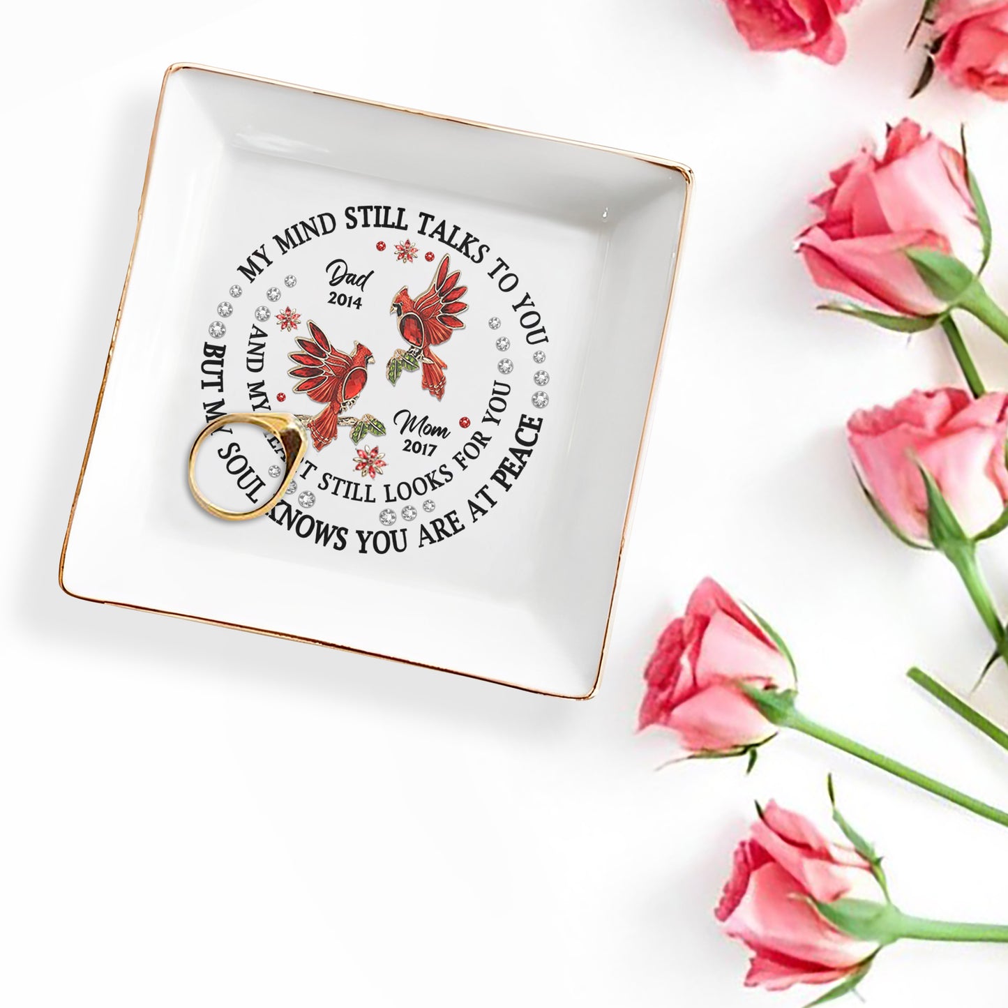 My Mind Still Talks To You Cardinal And Flowers Design