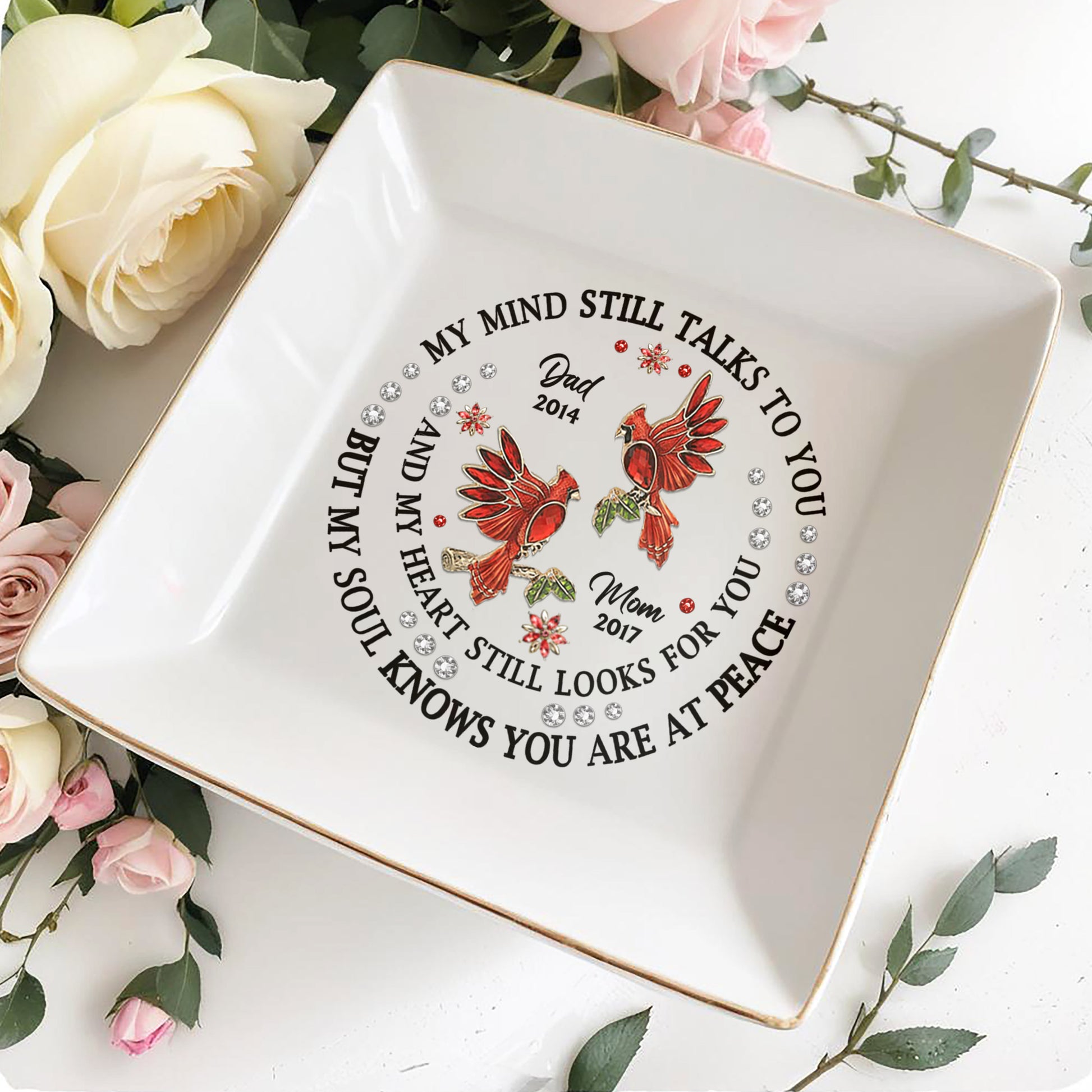 My Mind Still Talks To You Cardinal And Flowers Design