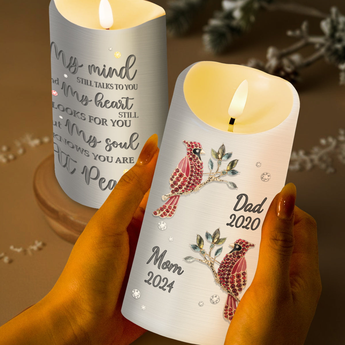 My Soul Knows You Are At Peace With Decorative Birds and Flowers
