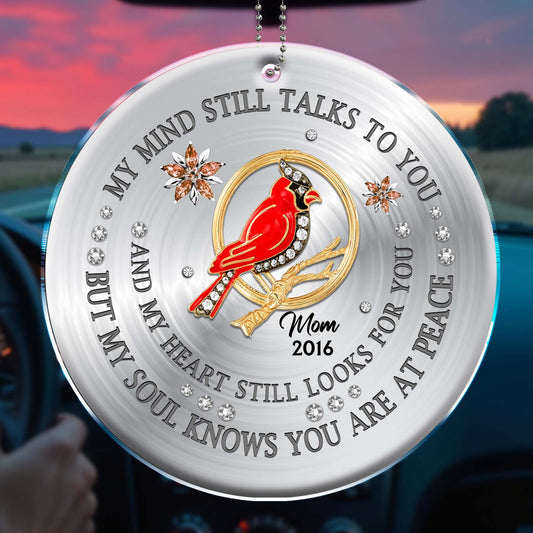 Cardinal And Cross Memorial Peace Ornament