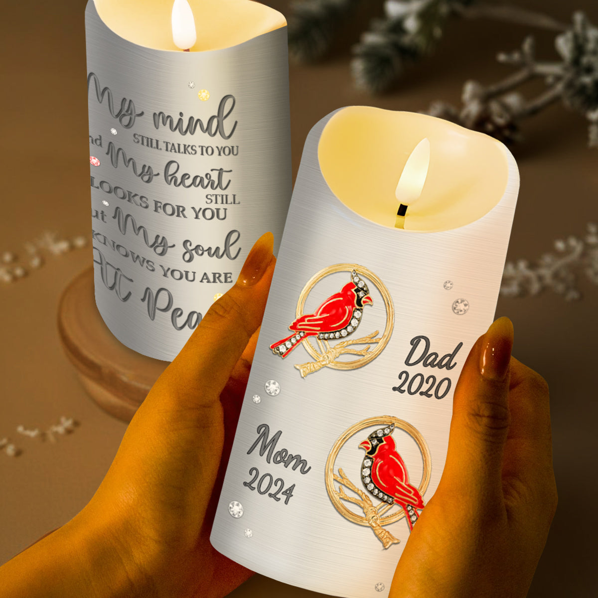 My Soul Knows You Are At Peace Memorial LED Candle