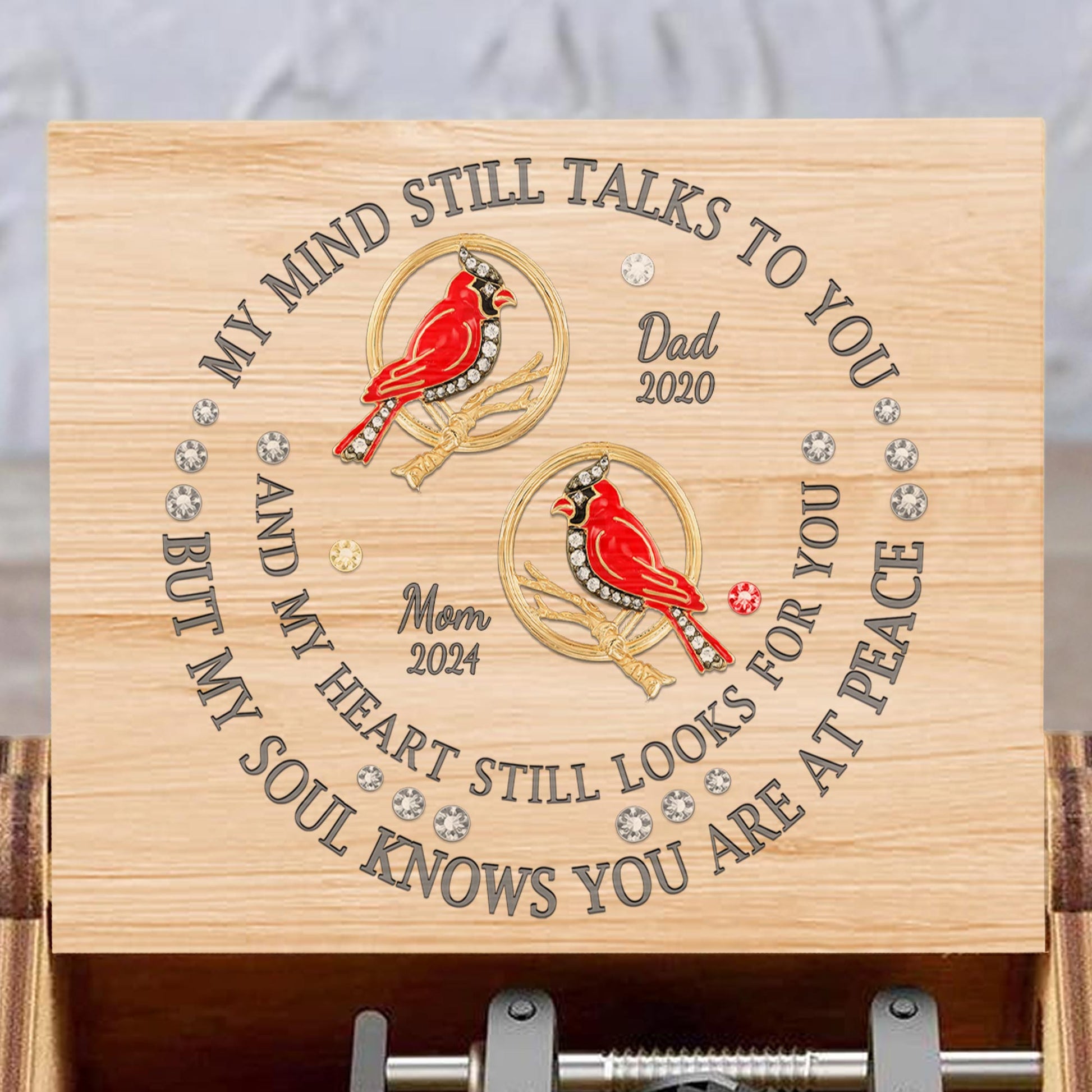 My Mind Talks To You Cardinals Memorial Music Box