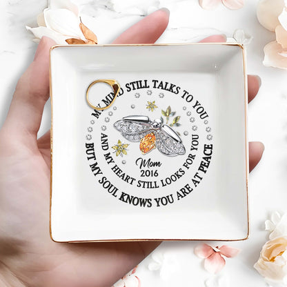 My Mind Talks To You Bee And Flowers Memorial Dish