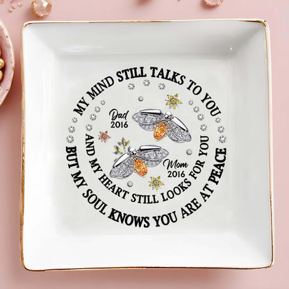 My Mind Talks To You Bee And Flowers Memorial Dish