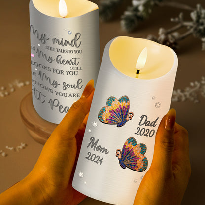My Soul Knows You Are At Peace Butterflies LED Candle