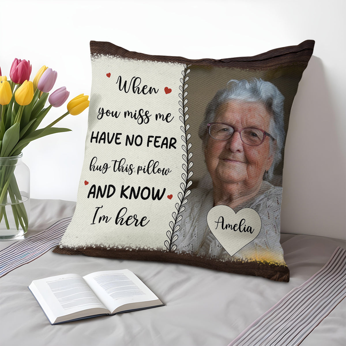 Hug This Pillow And Know I'm Here Memorial Gift - Personalized Custom Pillow, Insert Included - HME146_PLW