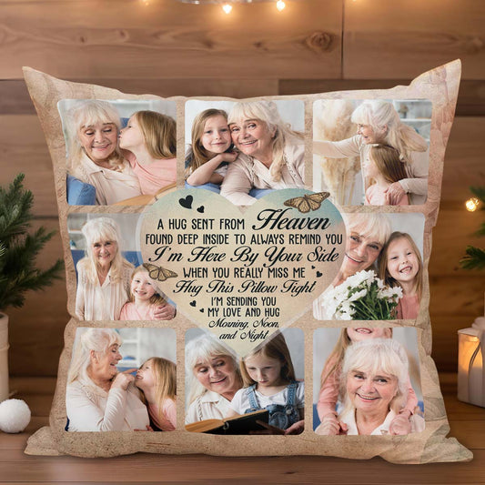 Heavenly Hug Sent From Angel Wings Heart Pillow