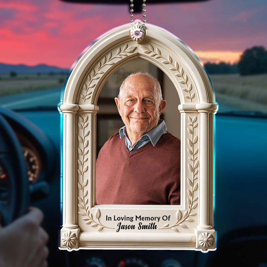 In Loving Memory Of Customizable Photo Frame - Personalized Custom Acrylic Ornament, Car Hanging Ornament - HME150_ACA