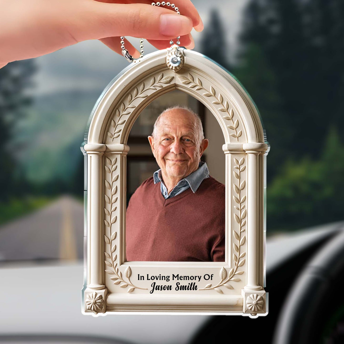 In Loving Memory Of Customizable Photo Frame - Personalized Custom Acrylic Ornament, Car Hanging Ornament - HME150_ACA