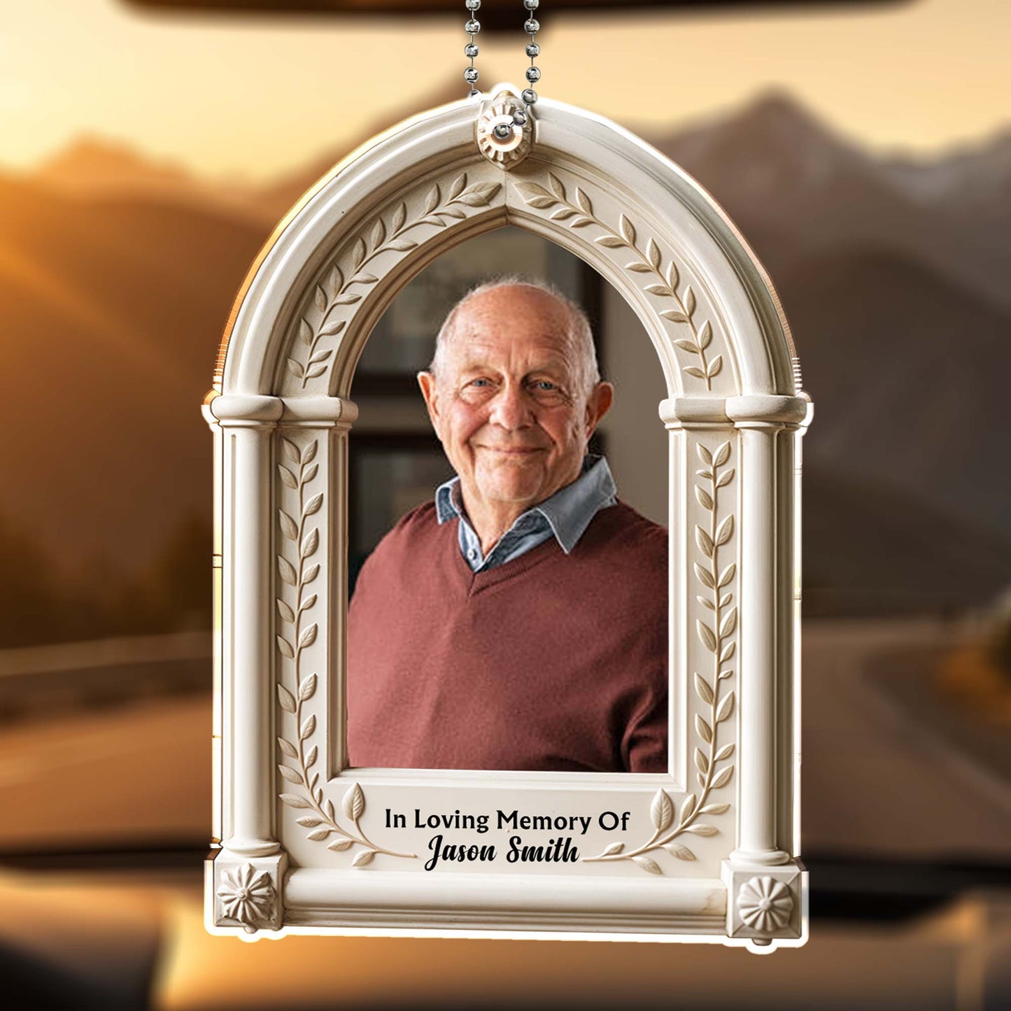 In Loving Memory Of Customizable Photo Frame - Personalized Custom Acrylic Ornament, Car Hanging Ornament - HME150_ACA