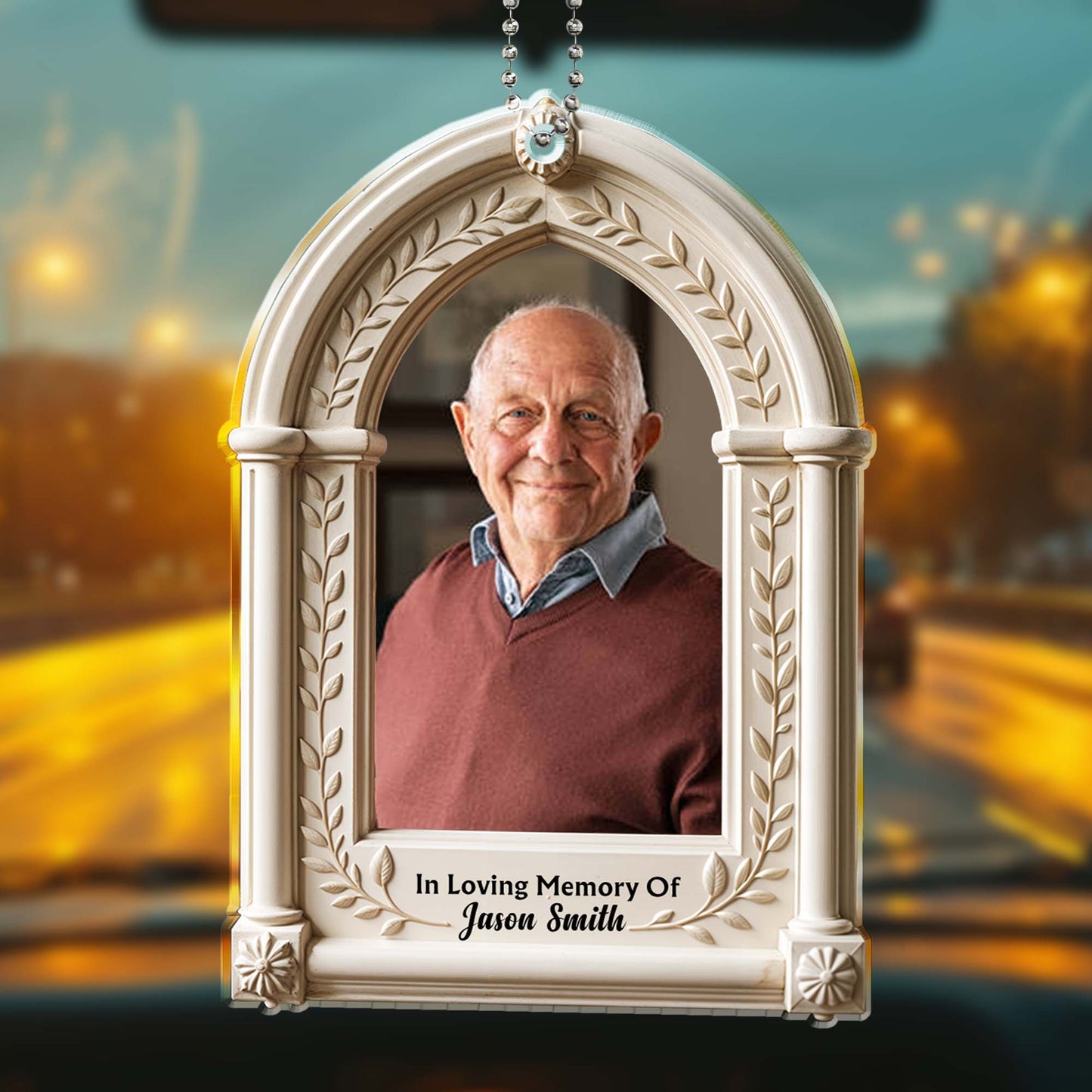 In Loving Memory Of Customizable Photo Frame - Personalized Custom Acrylic Ornament, Car Hanging Ornament - HME150_ACA