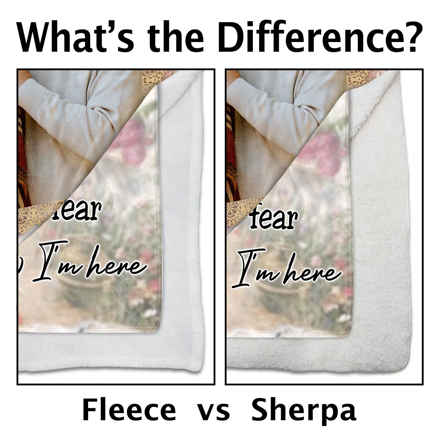 Wrap This Blanket And Know I'm Here With Floral Pattern And Heart Frame