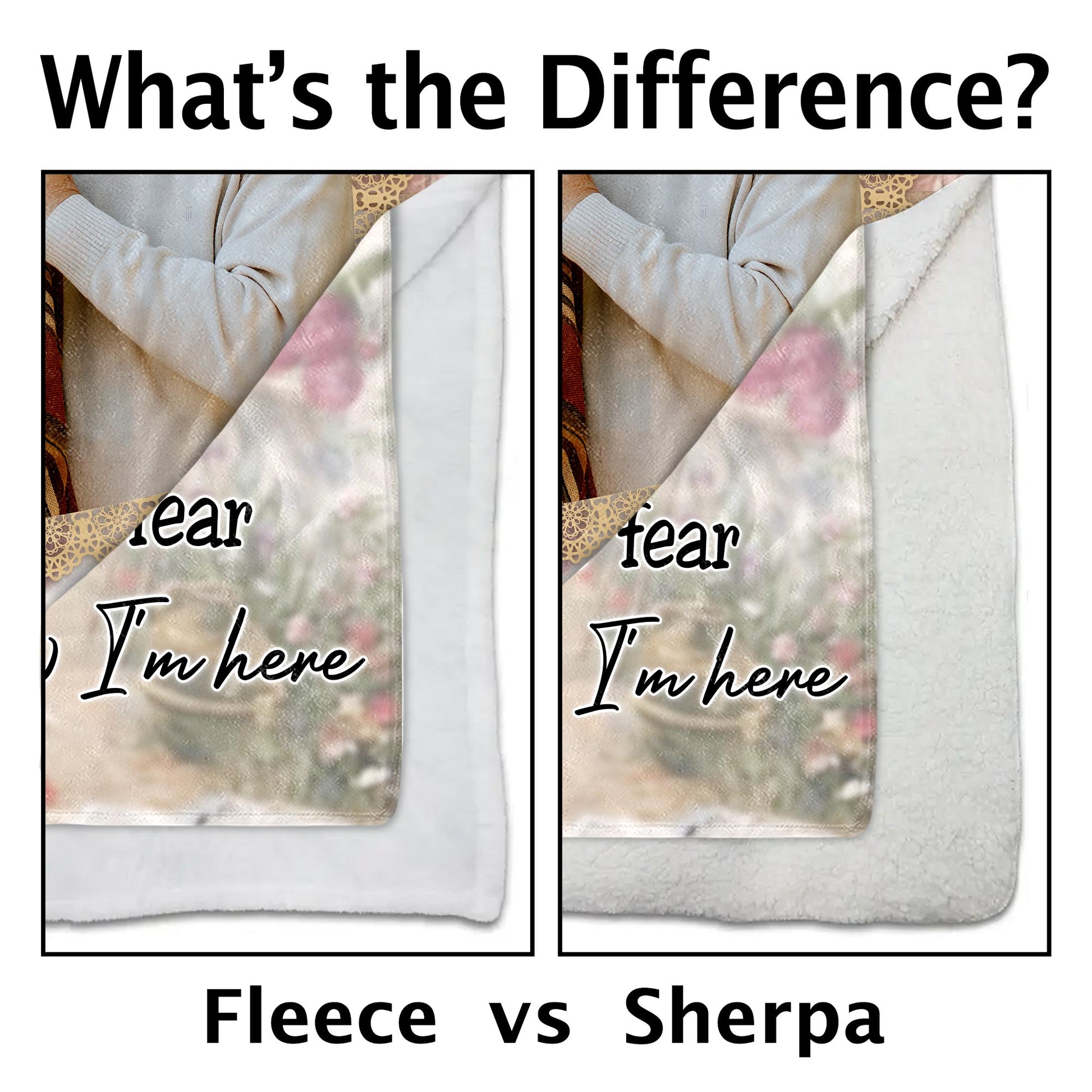 Wrap This Blanket And Know I'm Here With Floral Pattern And Heart Frame