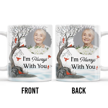 I'm Always With You Memorial Mug With Cardinal Birds