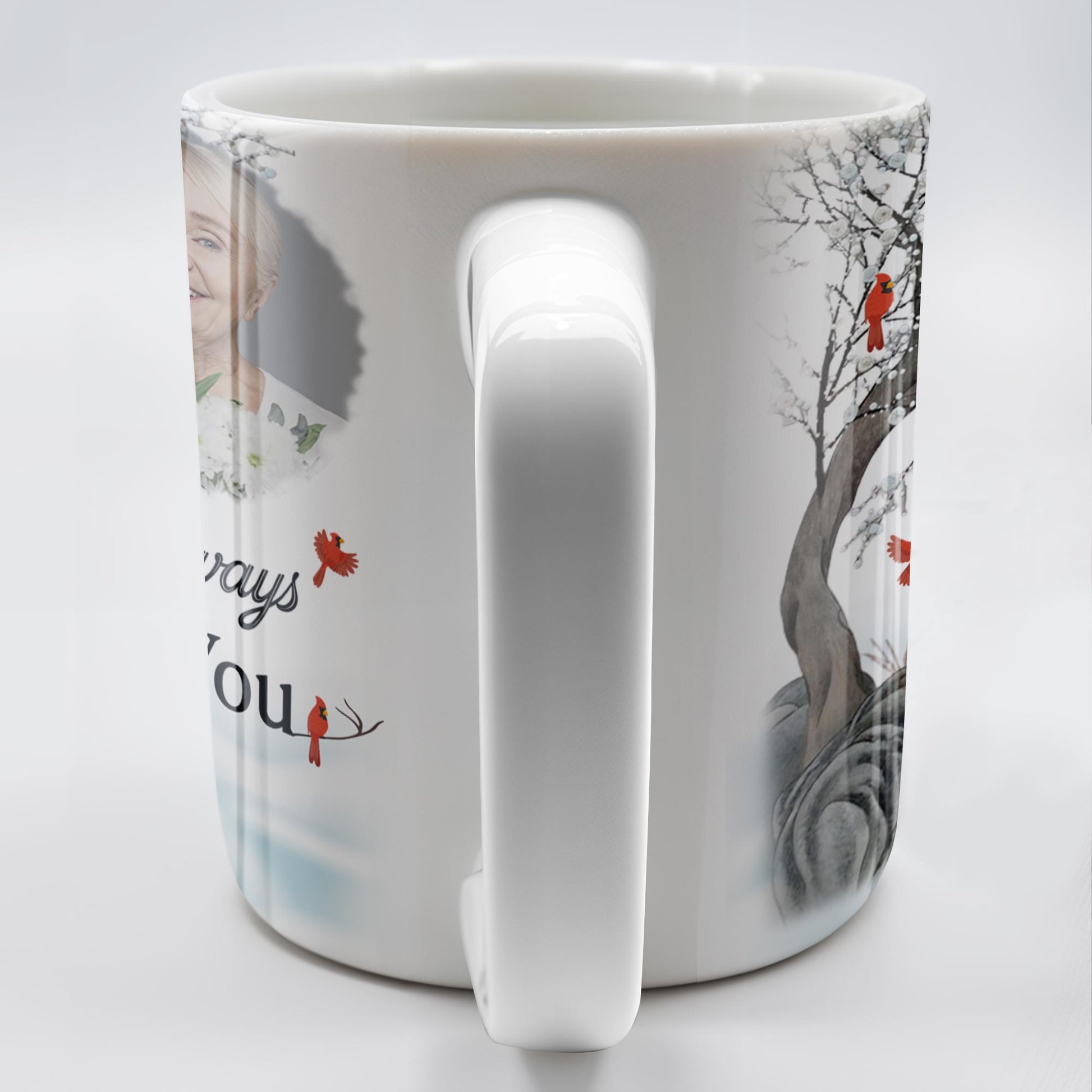 I'm Always With You Memorial Mug With Cardinal Birds