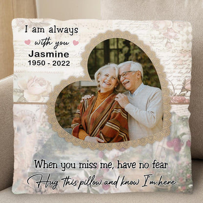 Hug This Pillow And Know I'm Here, Floral Vintage Design - Personalized Custom Pillow, Insert Included - HME151_PLW