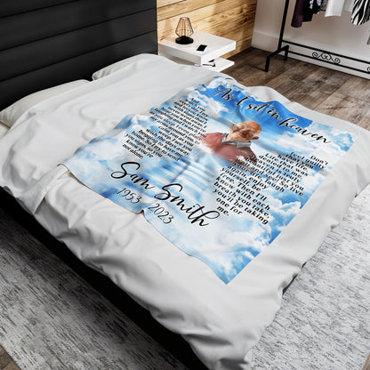 As I Sit In Heaven Clouds And Portrait Heartfelt Blanket