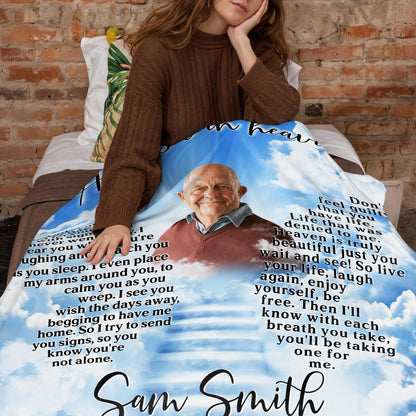 As I Sit In Heaven Clouds And Portrait Heartfelt Blanket