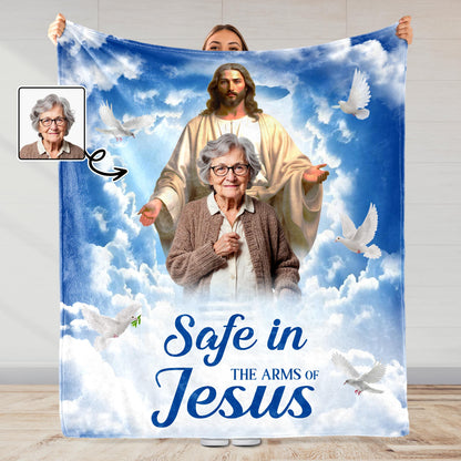 Safe In The Arms Of Jesus Religious Blanket