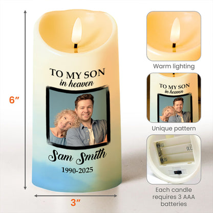 Death Leaves a Heartache, Love Leaves a Memory LED Candle