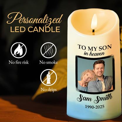 Death Leaves a Heartache, Love Leaves a Memory LED Candle
