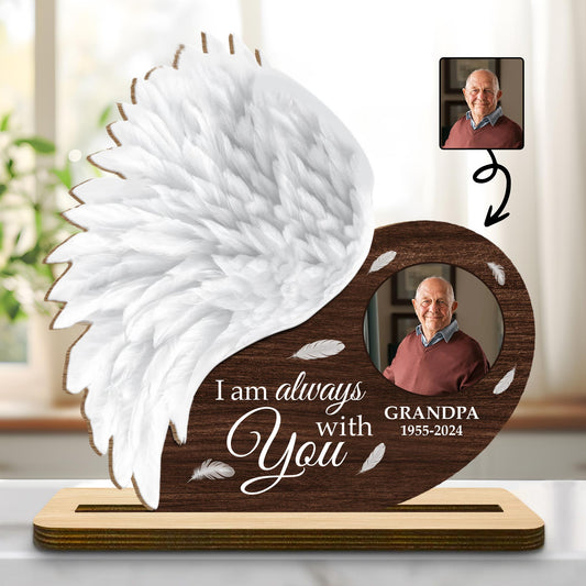 Always With You Angel Wings Memorial Plaque