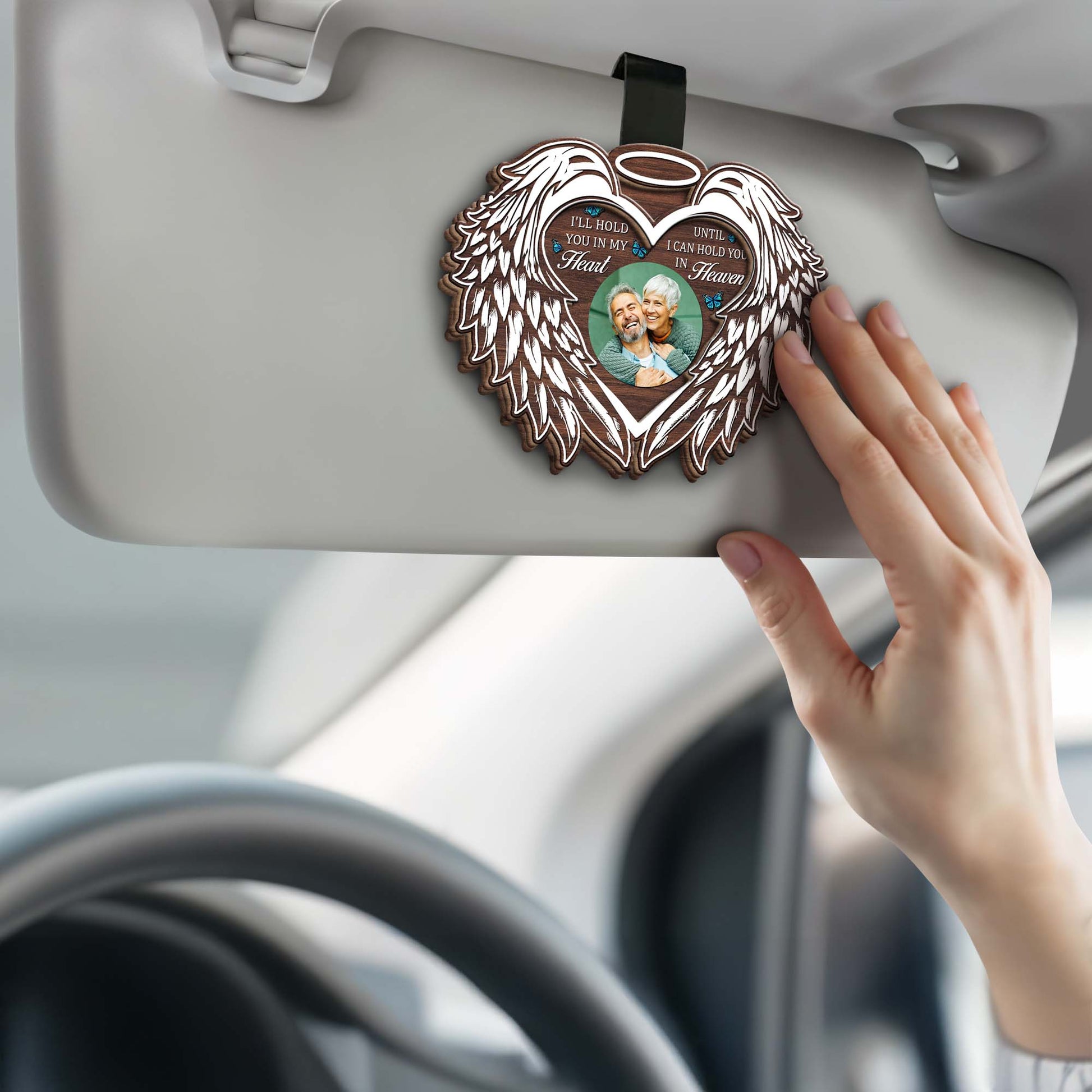 Hold You In My Heart Until Heaven Angel Wings Heart Design