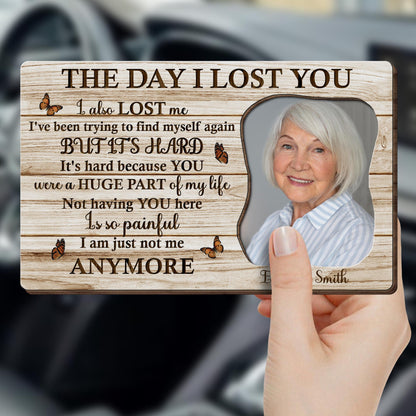 The Day I Lost You Memorial Photo Frame With Butterflies