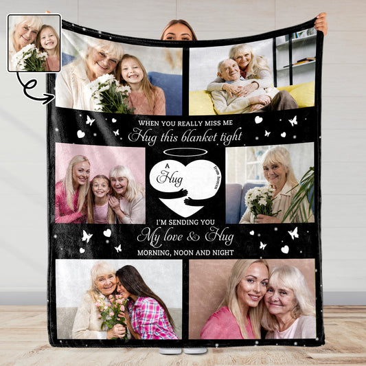 Sending Love And Hugs Personalized Family Blanket