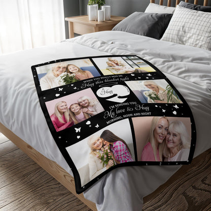 Sending Love And Hugs Personalized Family Blanket
