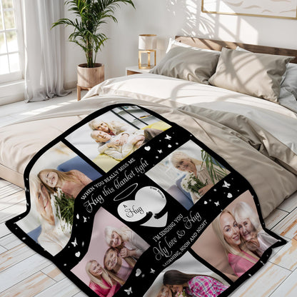 Sending Love And Hugs Personalized Family Blanket