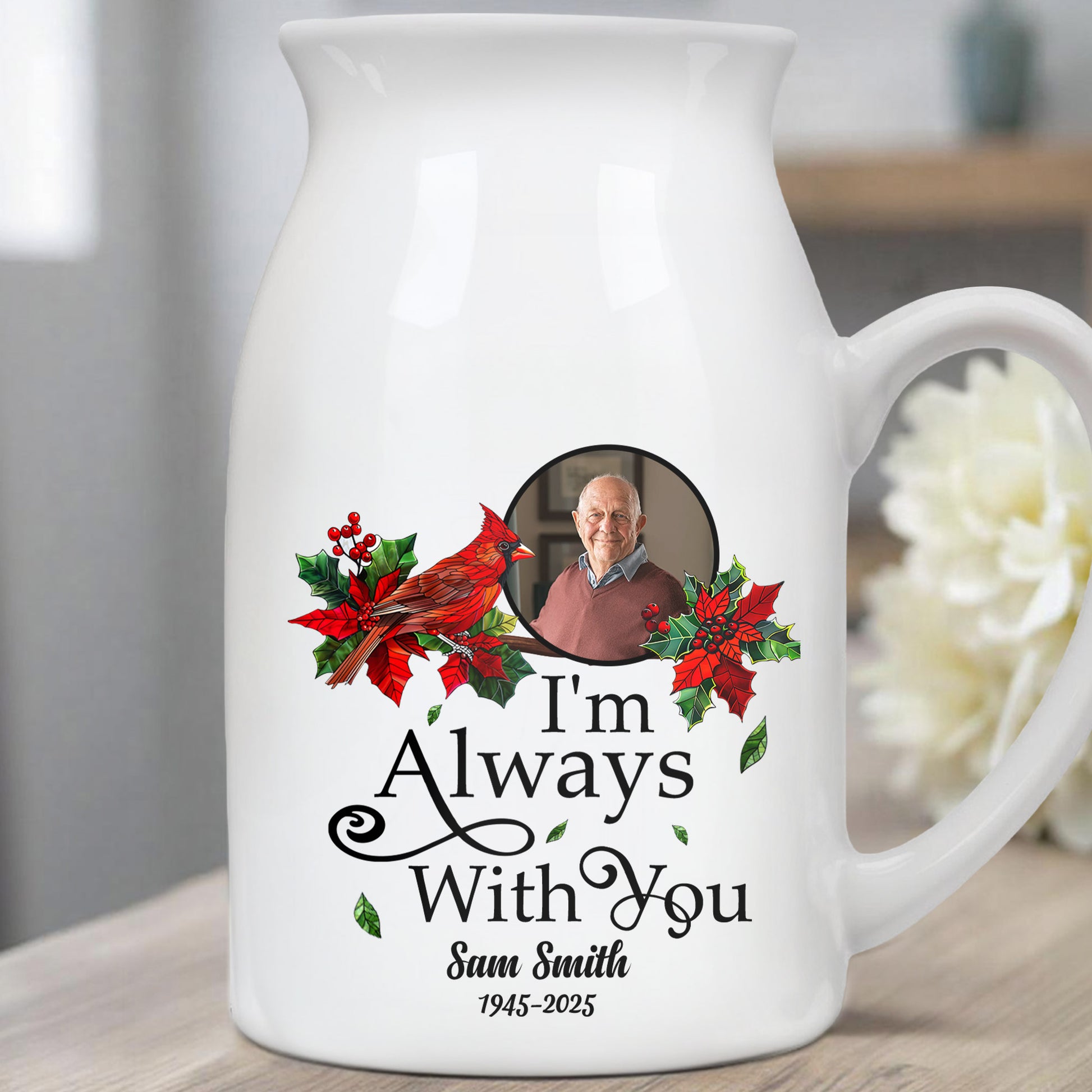 I'm Always With You Cardinal And Holly Design
