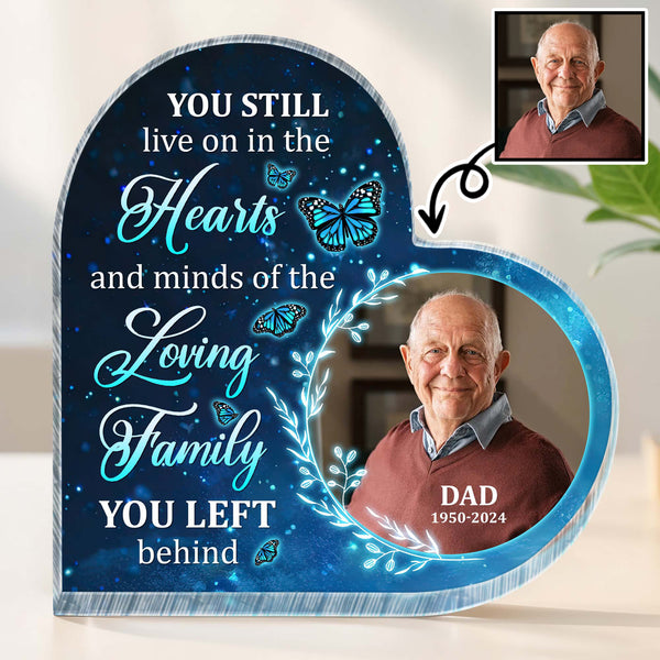 Living On In Our Hearts Loving Family Memorial Tribute