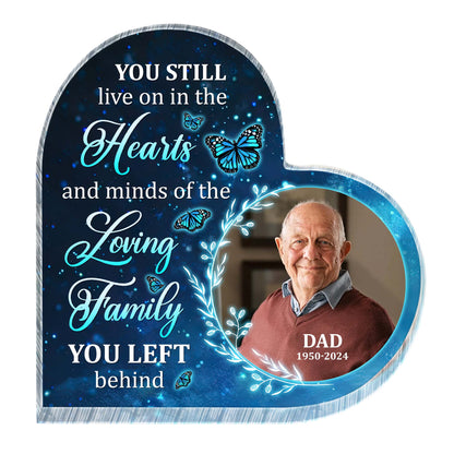 Living On In Our Hearts Loving Family Memorial Tribute
