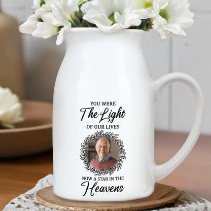 You Were The Light Of Our Lives, Now A Star In The Heavens, Wreath and Photo Frame