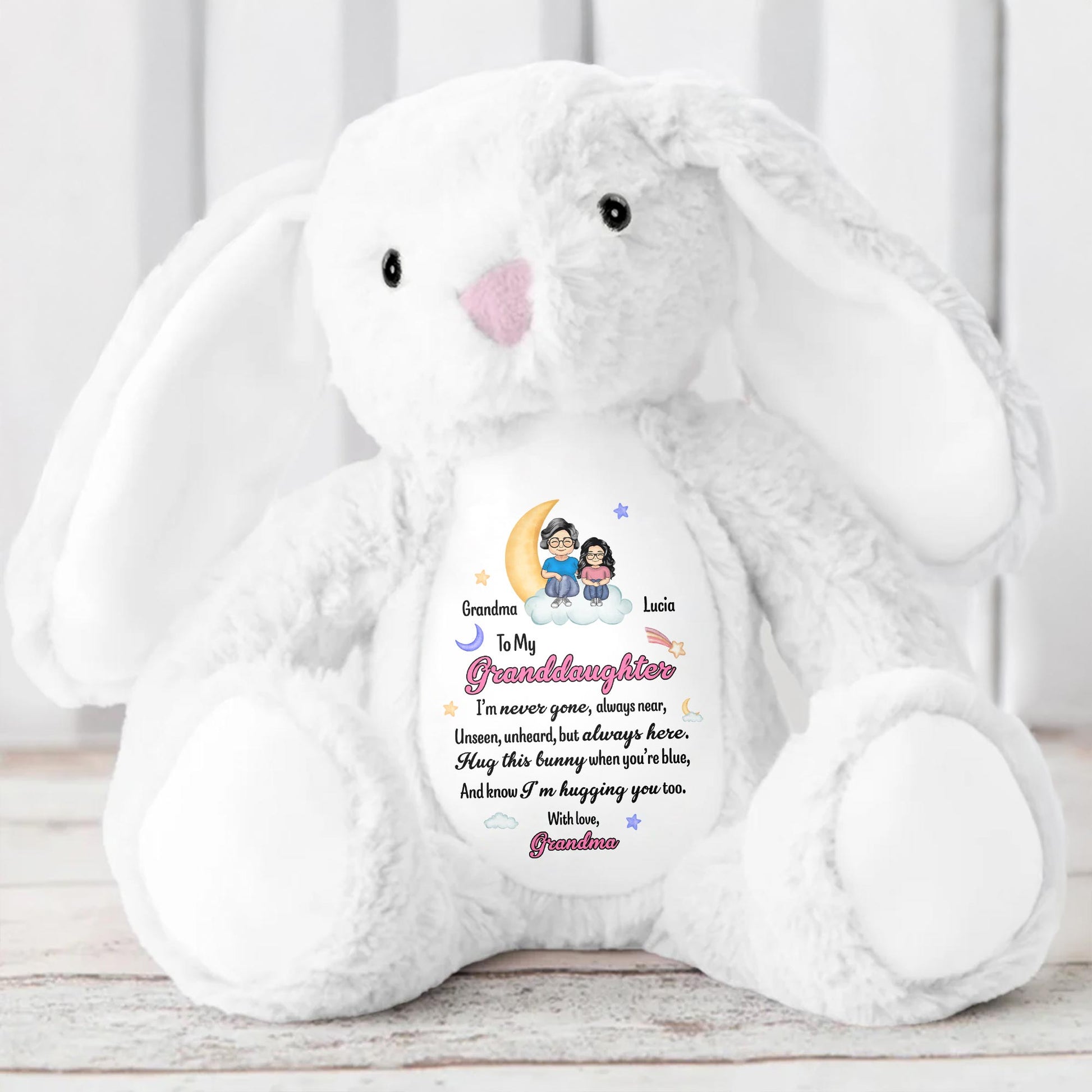 To My Granddaughter, I'm Never Gone, Always Near, Stuffed Bunny