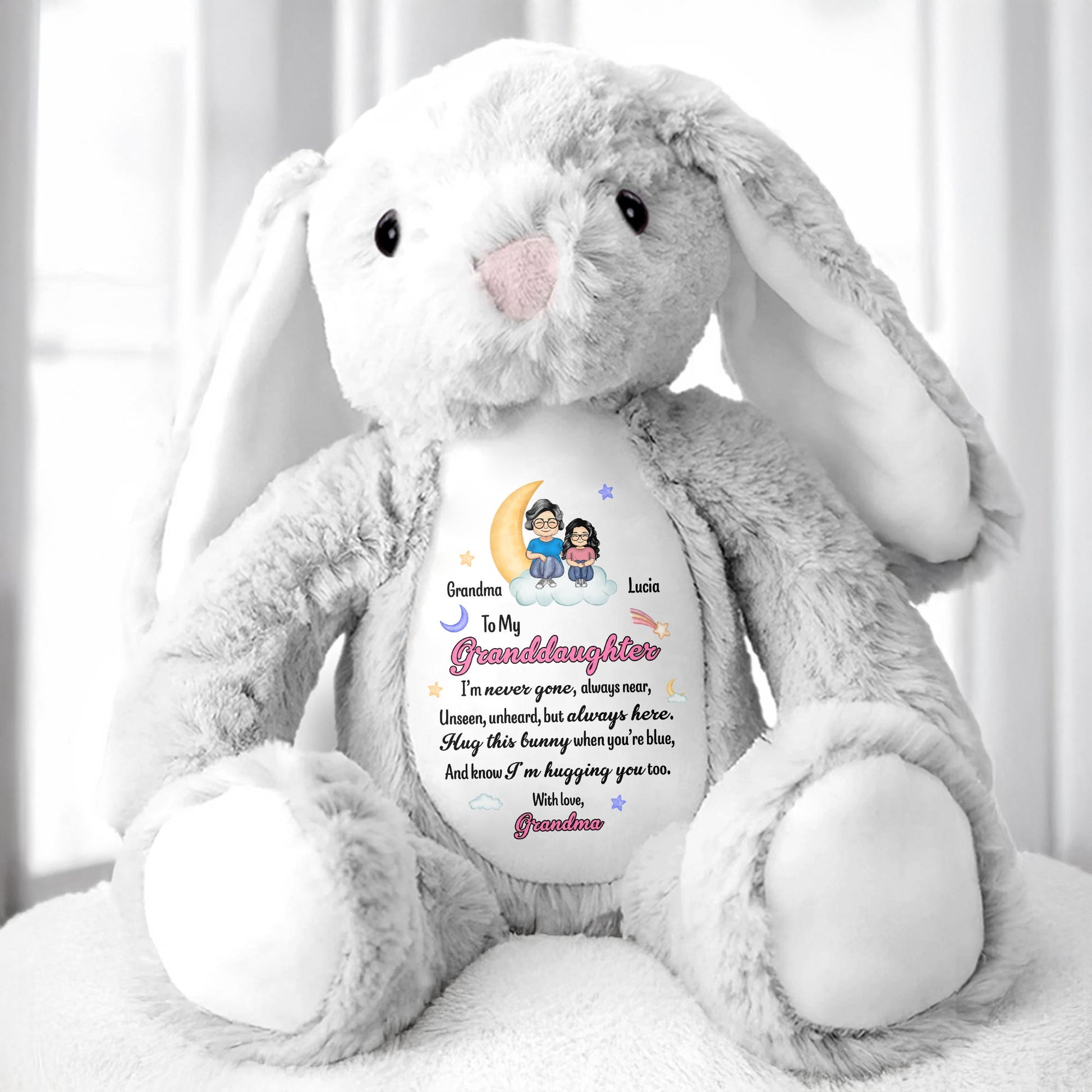 To My Granddaughter, I'm Never Gone, Always Near, Stuffed Bunny