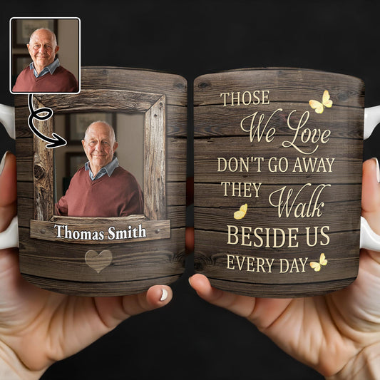 Those We Love Don't Go Away, Wooden Heart Butterfly Design