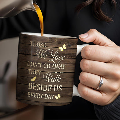 Those We Love Don't Go Away, Wooden Heart Butterfly Design