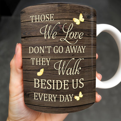 Those We Love Don't Go Away, Wooden Heart Butterfly Design