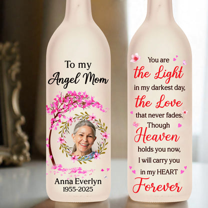 To My Angel Mom, You Are The Light In My Darkest Day, Flowers And Butterflies