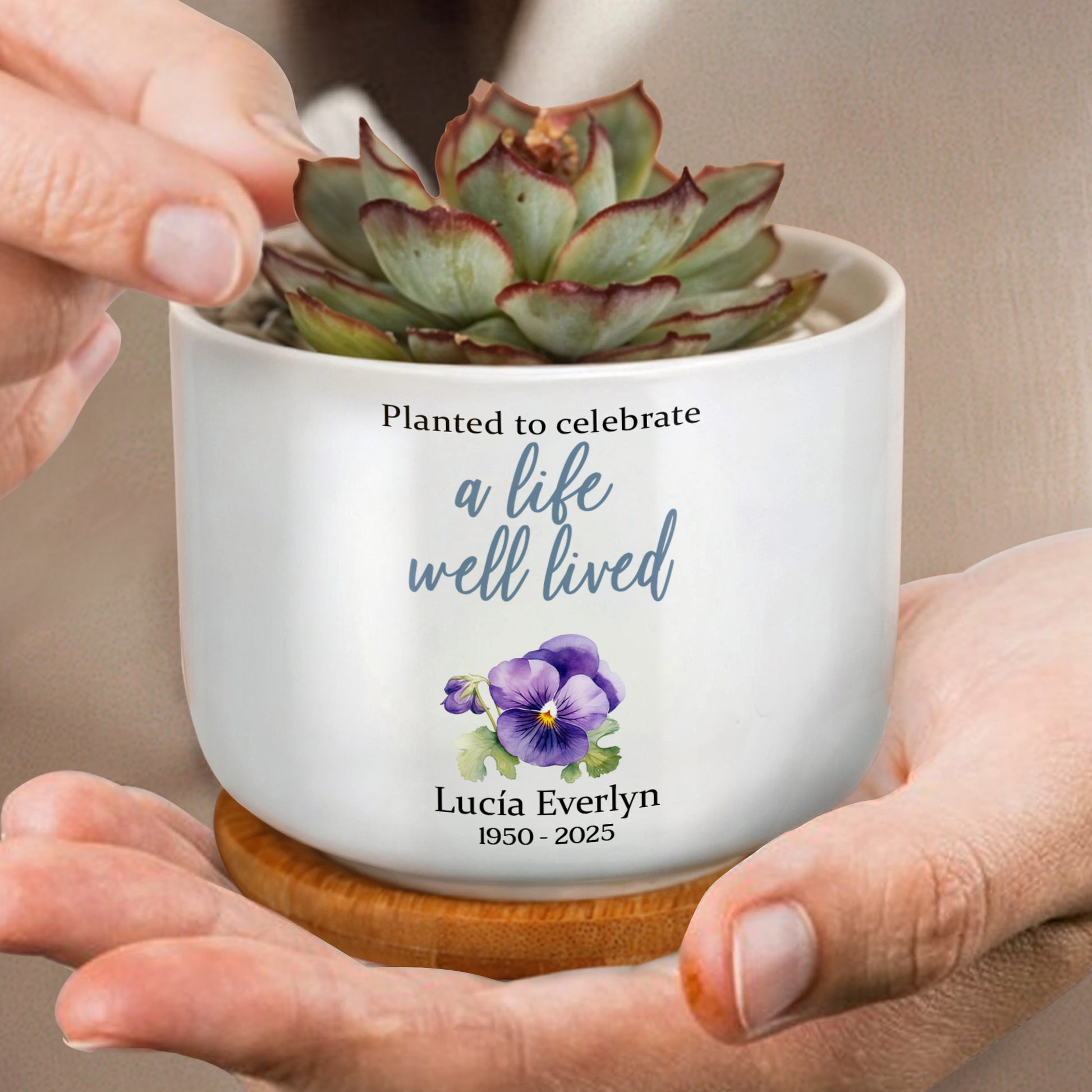 Planted To Celebrate A Life Well Lived, Pansy Flower