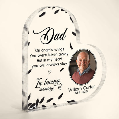 Dad, On Angel's Wings You Were Taken Away, Feathers