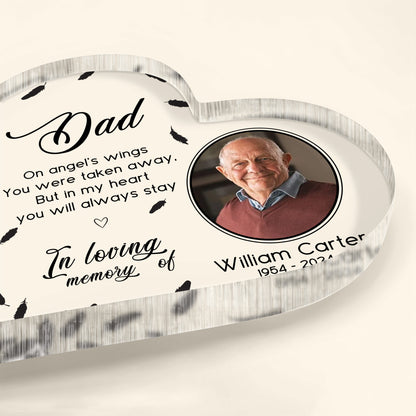 Dad, On Angel's Wings You Were Taken Away, Feathers