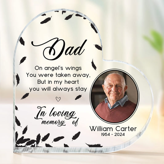 Dad, On Angel's Wings You Were Taken Away, Feathers