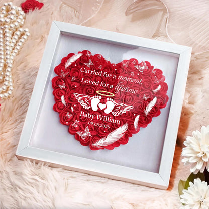 Carried For A Moment, Loved For A Lifetime, Wings, Feathers, Hearts