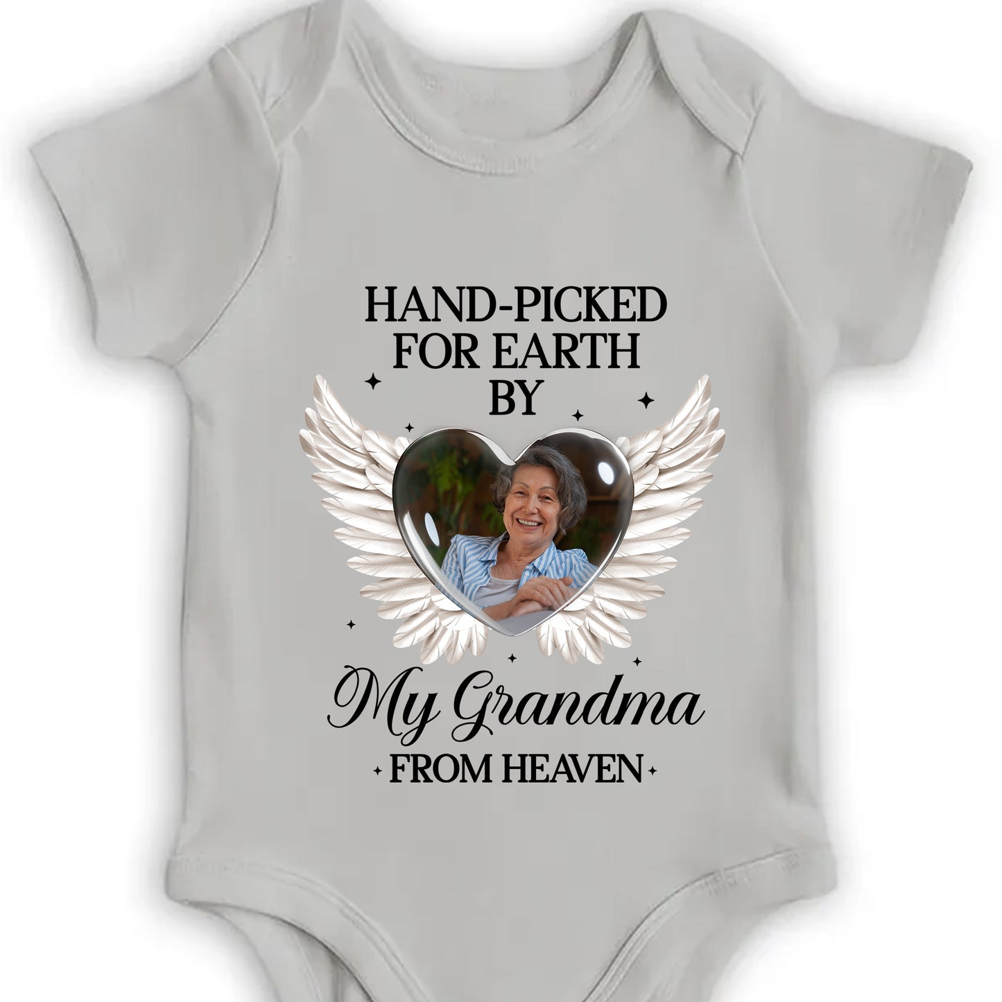 Hand-picked for Earth by My Grandma from Heaven, Wings and Photo Frame